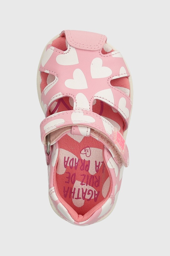 Agatha Ruiz de la Prada sandały skórzane dziecięce różowy 242903