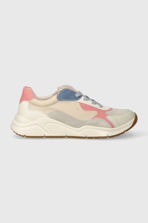 Geox sneakersy dziecięce skóra zamszowa beżowy J4597B.022FU.36.39