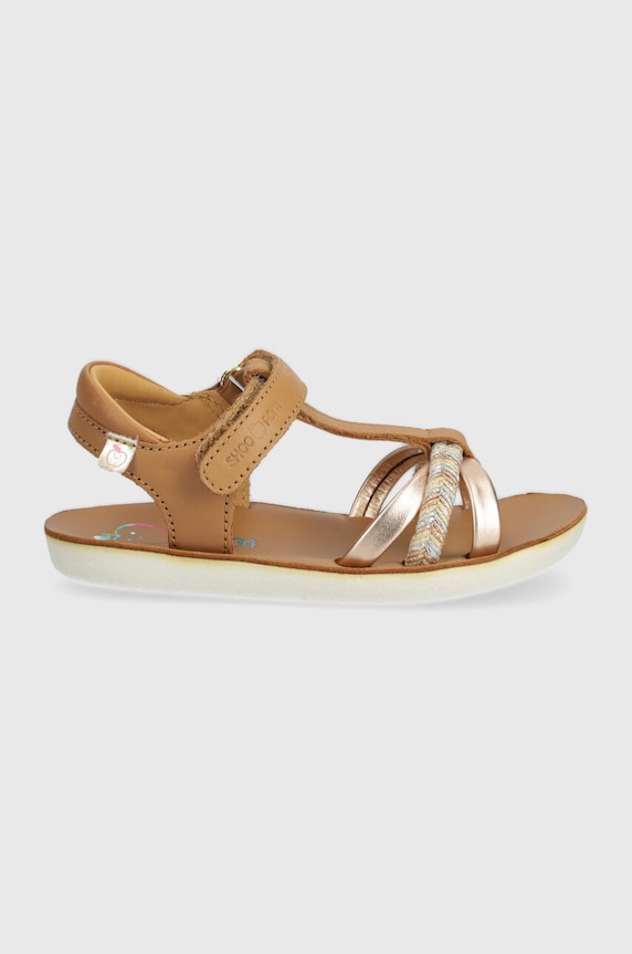 Shoo Pom sandale din piele pentru copii GOA SALOME Q4NJBI04.24.27 maro SS24