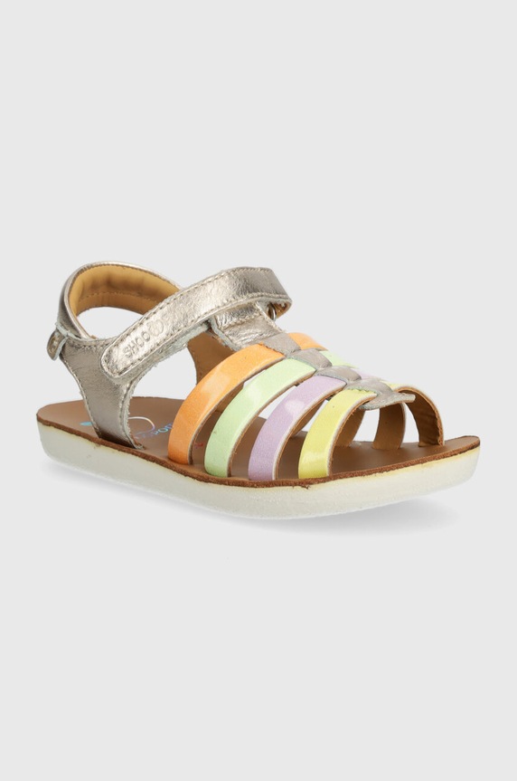 Shoo Pom sandale din piele pentru copii GOA SPART aur Q4NKCY04.24.27