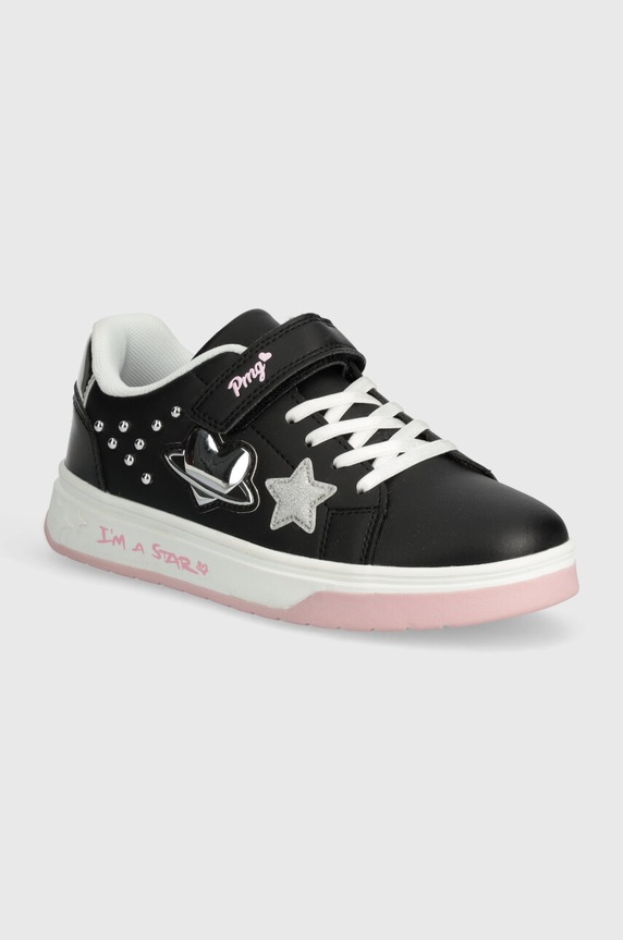 Dětské kožené sneakers boty Primigi imitace kůže černá 5959722