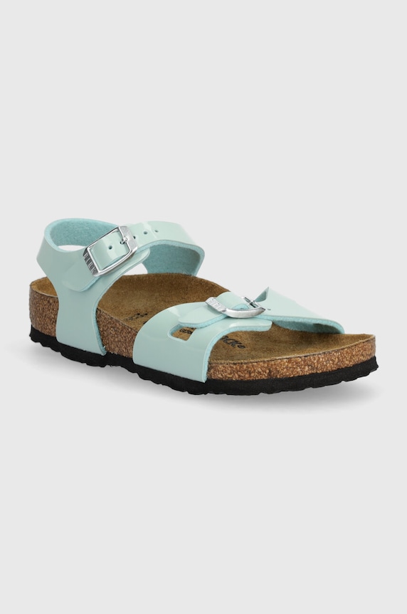 Birkenstock sandale copii Rio Kids BF Patent turcoaz 1026870.24.35