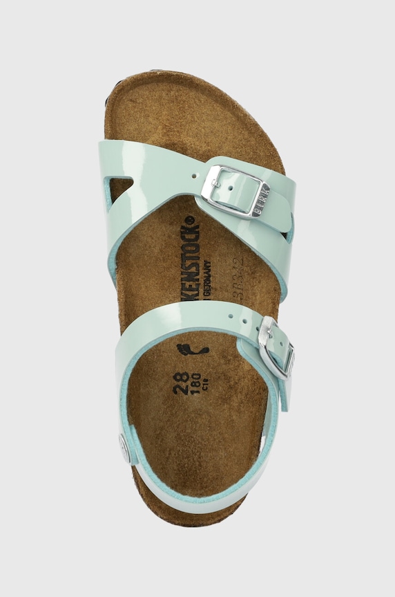 Birkenstock sandale copii Rio Kids BF Patent turcoaz 1026870.24.35