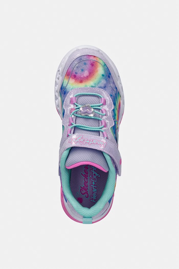 Skechers FLUTTER HEART LIGHTS GROOVY SWIRL маратонки за деца виолетов 303253L