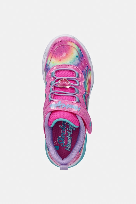 Skechers FLUTTER HEART LIGHTS GROOVY SWIRL маратонки за деца розов 303253L