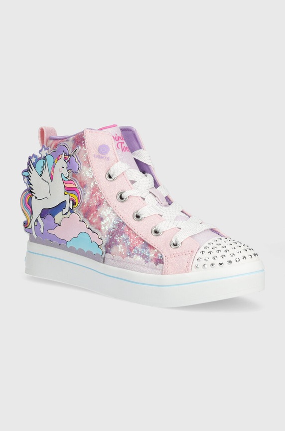 Skechers tenisówki dziecięce TWI-LITES 2.0 ENCHANTED UNICORN wysoka różowy 314399L
