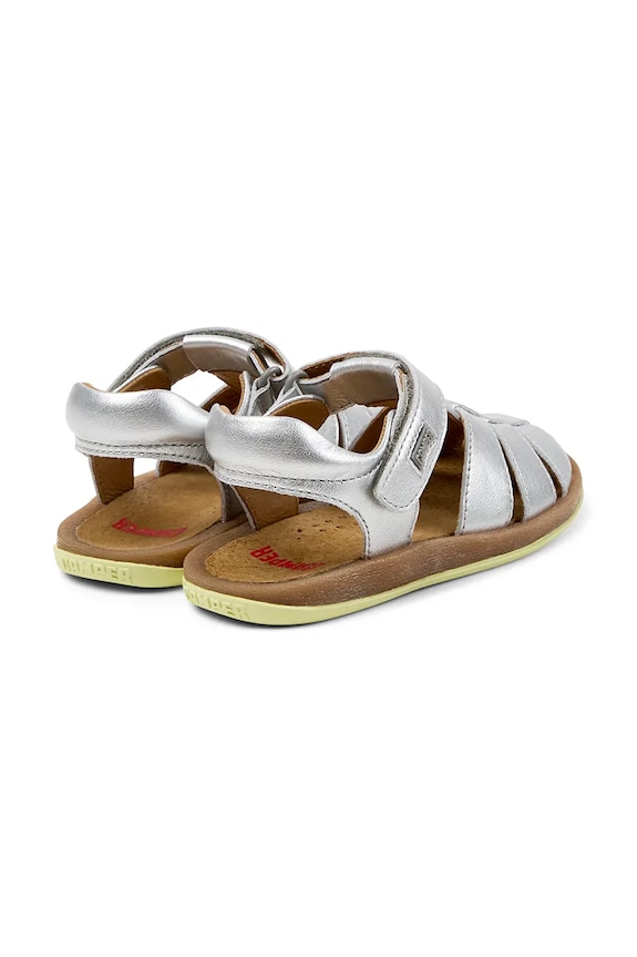 Κοριτσίστικα Παιδικά δερμάτινα σανδάλια Camper 80177.25.27 ασημί
