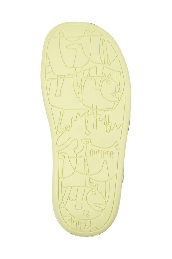 Παιδικά δερμάτινα σανδάλια Camper 80177.25.27 ασημί