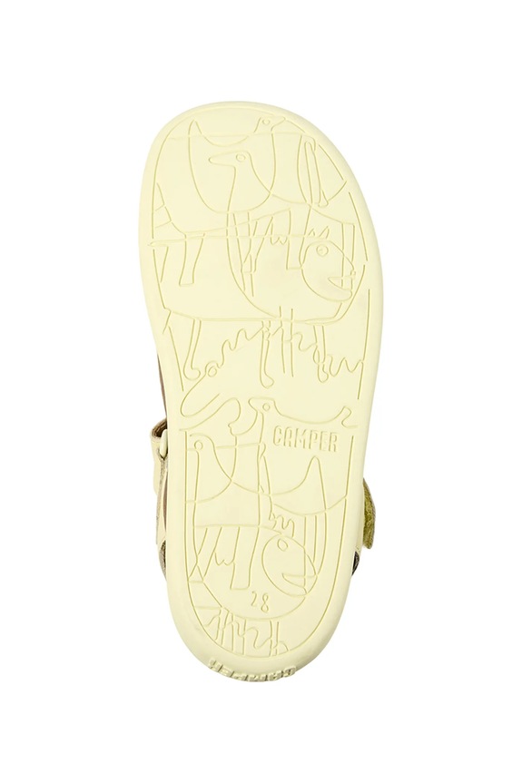 Camper sandały skórzane dziecięce 80177.28.34 żółty