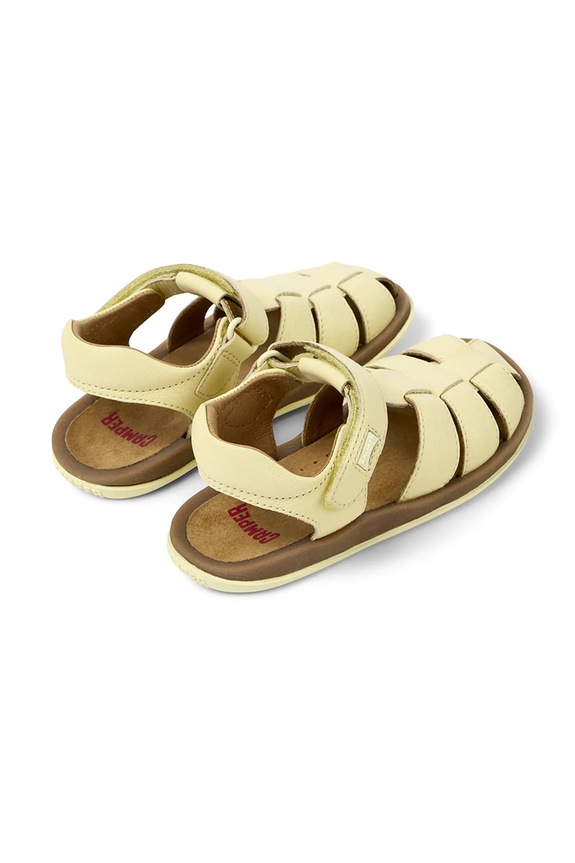 Dziewczynka Camper sandały skórzane dziecięce 80177.35.38 żółty