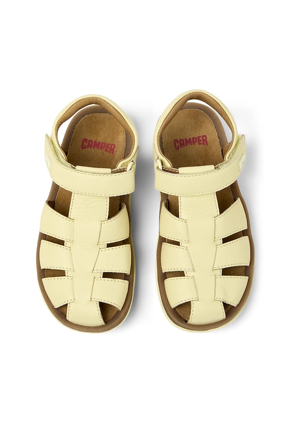 Camper sandały skórzane dziecięce żółty 80177.35.38