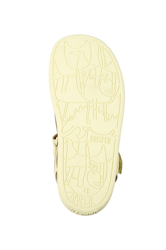 Camper sandały skórzane dziecięce 80177.35.38 żółty