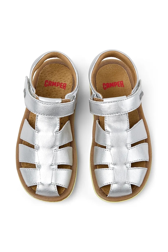 Camper sandali in pelle bambino/a argento 80177.35.38