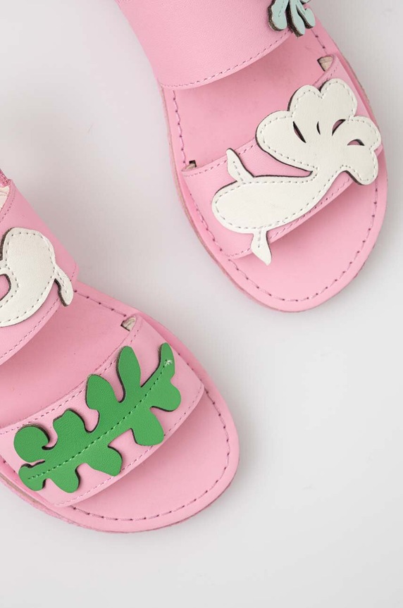 Παιδικά δερμάτινα σανδάλια Camper K800591.28.34 ροζ