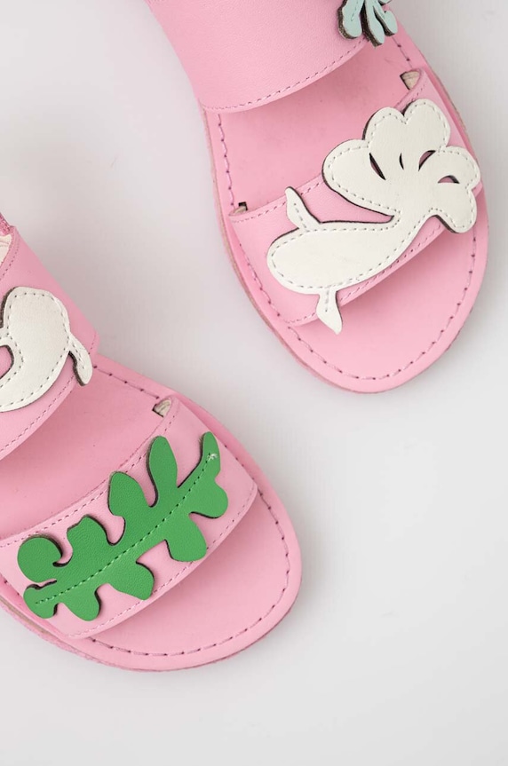 Παιδικά δερμάτινα σανδάλια Camper K800591.28.34 ροζ