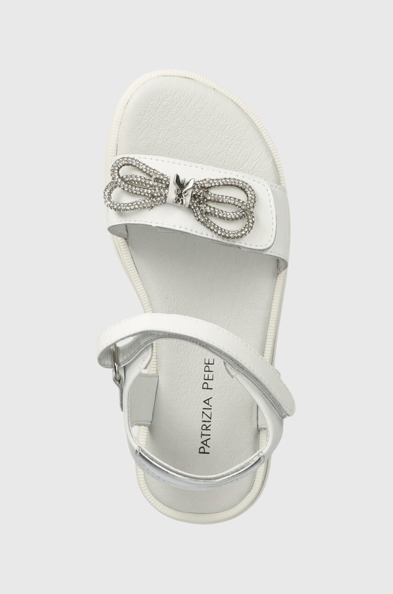 Patrizia Pepe sandały skórzane dziecięce biały PPK299