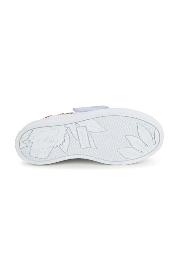 Detské kožené tenisky Kenzo Kids K60089. biela