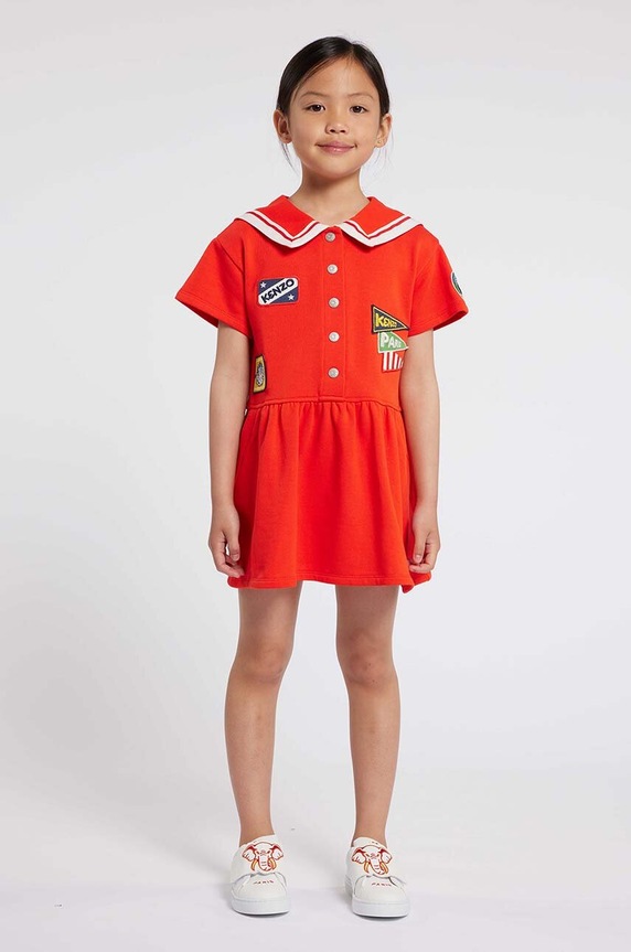 Kenzo Kids scarpe da ginnastica per bambini in pelle K60387.