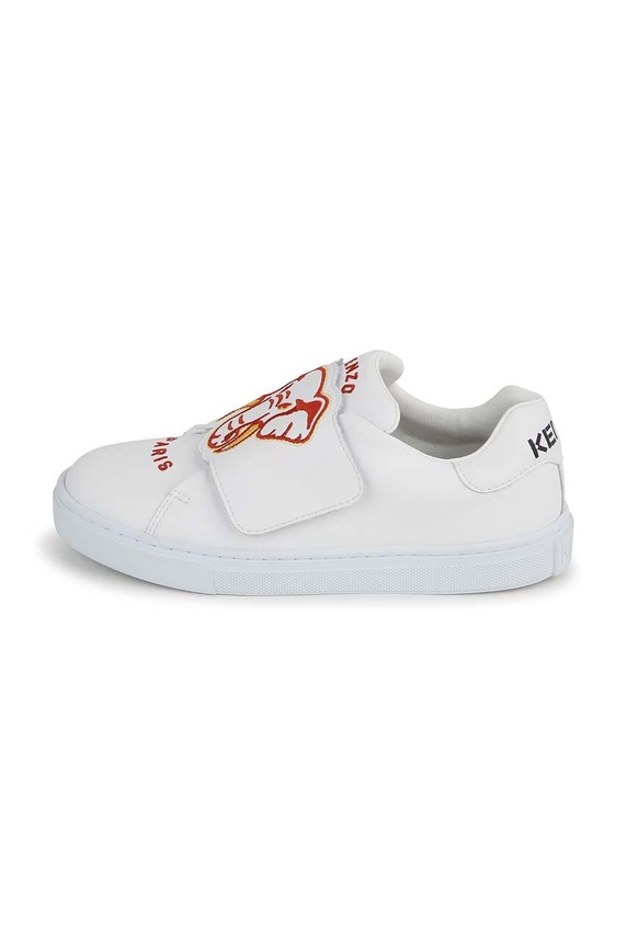 Kenzo Kids scarpe da ginnastica per bambini in pelle bianco K60387.