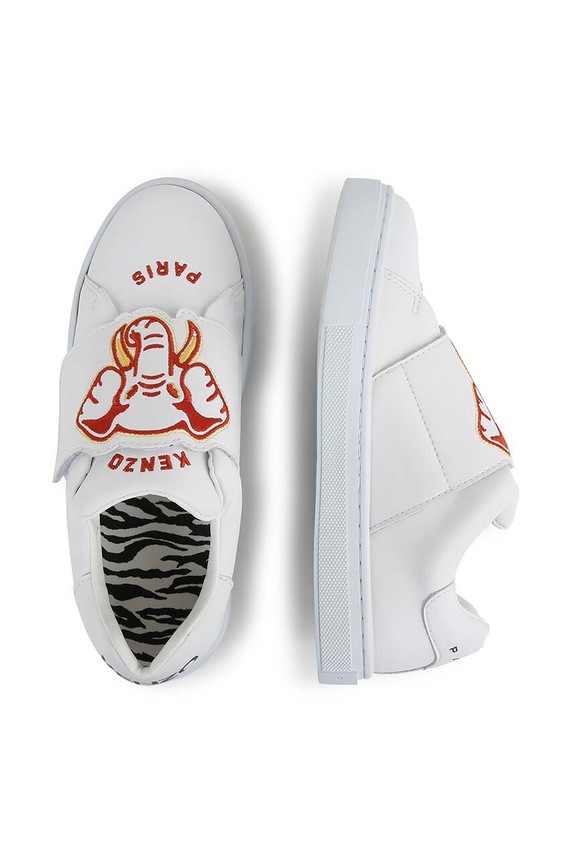 Kenzo Kids scarpe da ginnastica per bambini in pelle K60387.