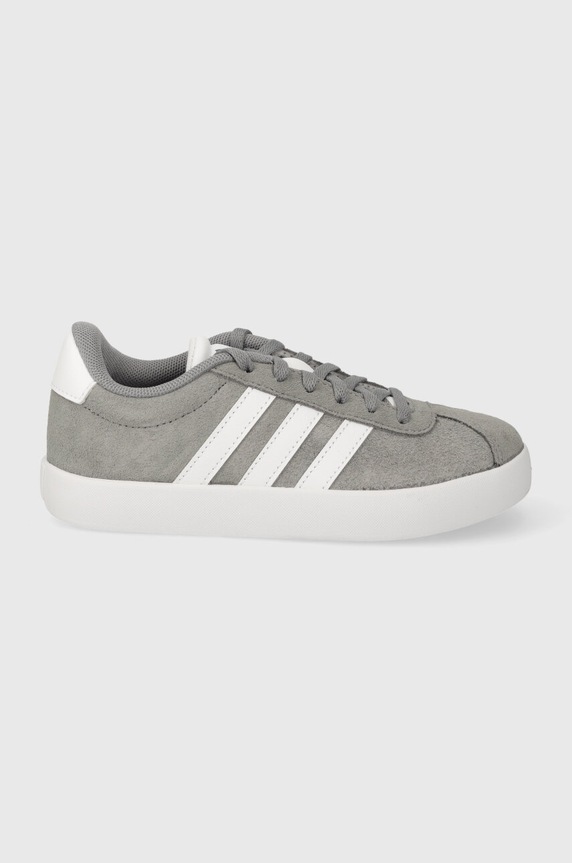 adidas sneakers pentru copii VL COURT 3.0 K piele întoarsă gri ID6314