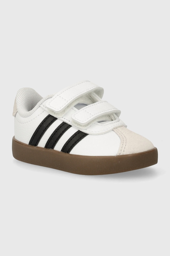 Παιδικά sneakers adidas VL COURT 3.0 CF I απομίμηση λείου δέρματος λευκό ID9157