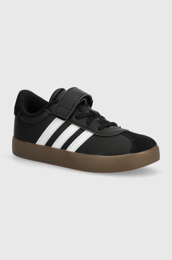 Παιδικά sneakers adidas VL COURT 3.0 EL C απομίμηση λείου δέρματος μαύρο ID9154