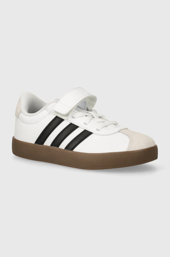 Detské tenisky adidas VL COURT 3.0 EL C semišová koža biela ID9155