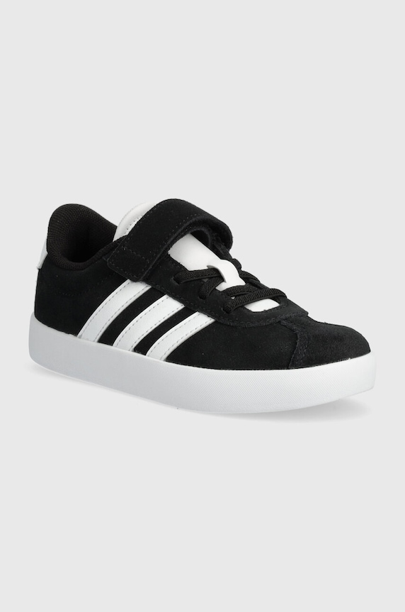 Παιδικά sneakers σουέτ adidas VL COURT 3.0 EL C απομίμηση λείου δέρματος μαύρο ID9148