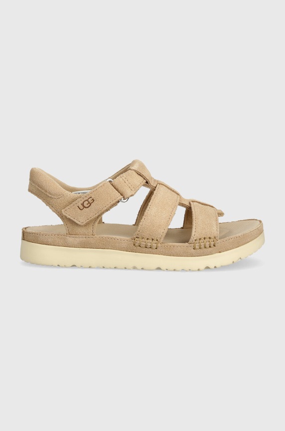 Σανδάλια σουέτ για παιδιά UGG GOLDENSTAR STRAP Planet friendly μπεζ 1136544K
