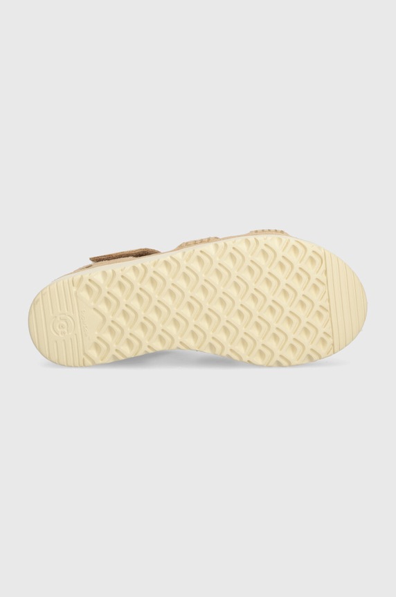 Σανδάλια σουέτ για παιδιά UGG GOLDENSTAR STRAP 1136544K μπεζ