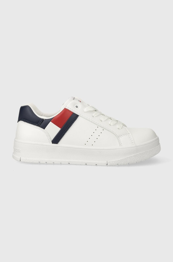 Παιδικά sneakers Tommy Hilfiger απομίμηση λείου δέρματος λευκό T3X9.33356.35.41