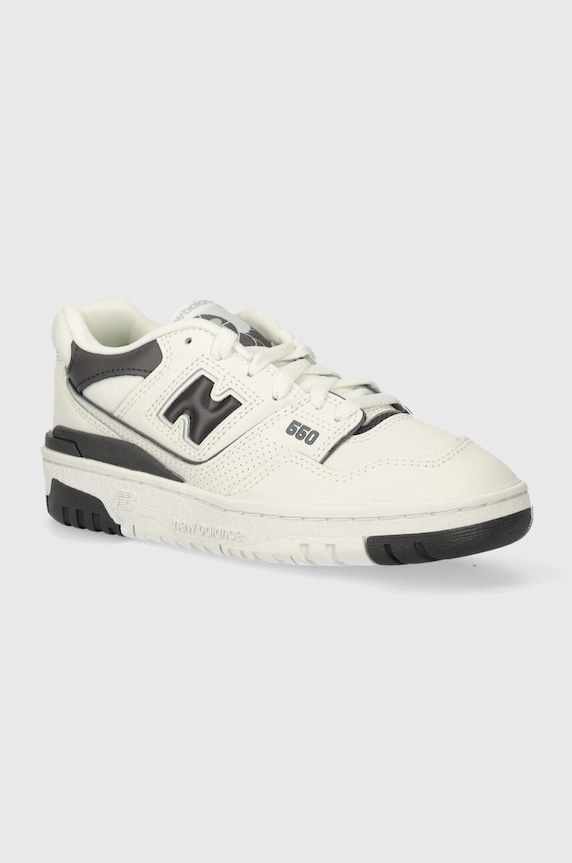 Detské kožené tenisky New Balance GSB550BH usňová koža biela GSB550BH