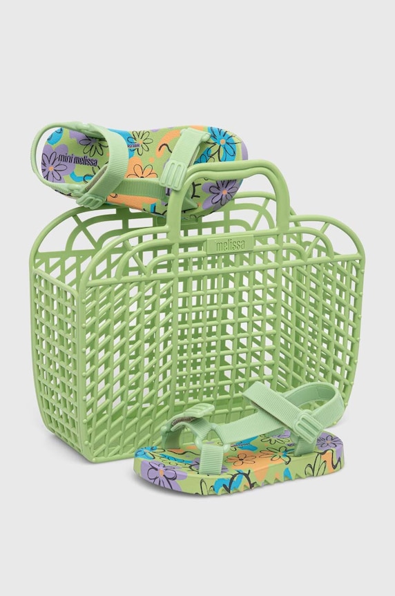 Melissa sandały dziecięce PLAYTIME BB Planet friendly zielony M.35690