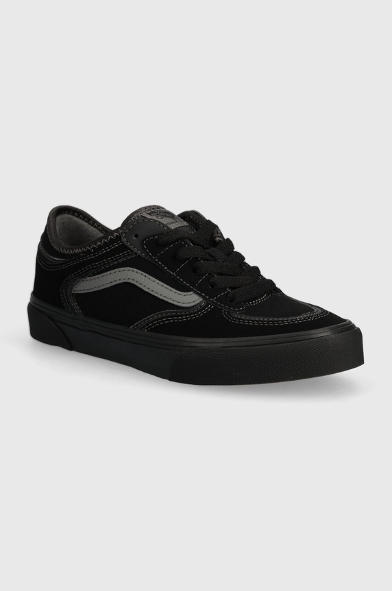 Vans tenisówki dziecięce JN Rowley Classic skóra zamszowa czarny VN000E52FOH