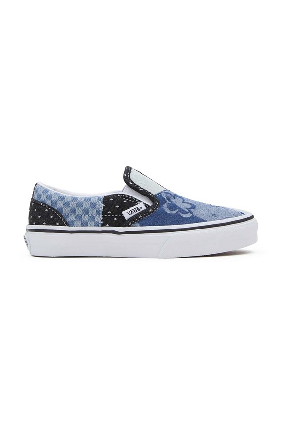 Dětské tenisky Vans UY Classic Slip-On Patchwork VN0A5FBKNWD modrá SS24