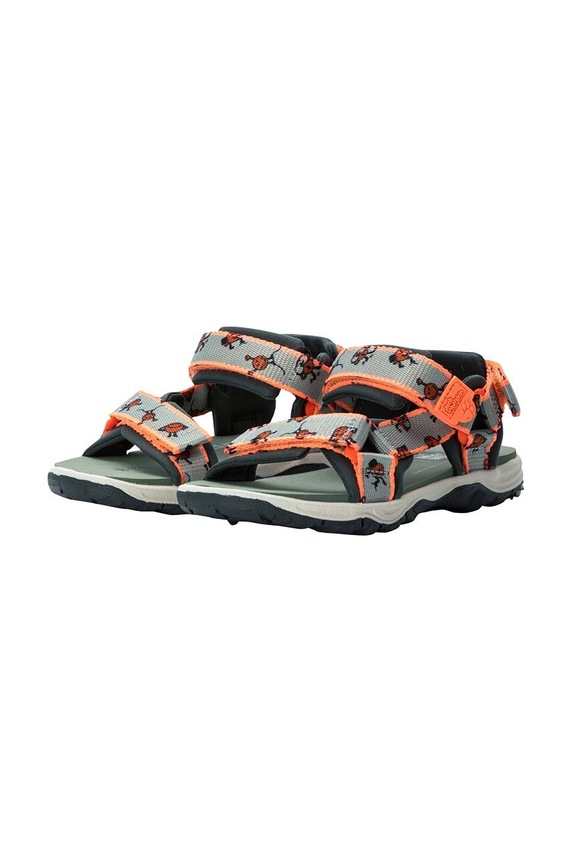 Detské sandále Jack Wolfskin SMILEYWORLD imitácia kože zelená 4062871.