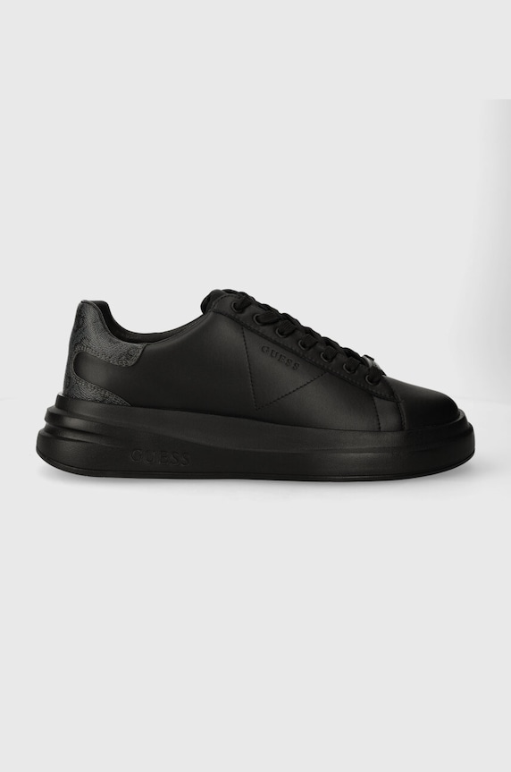 Guess sportcipő ELBA bevonatos bőr fekete FMPVIB.LEA12.BLACK