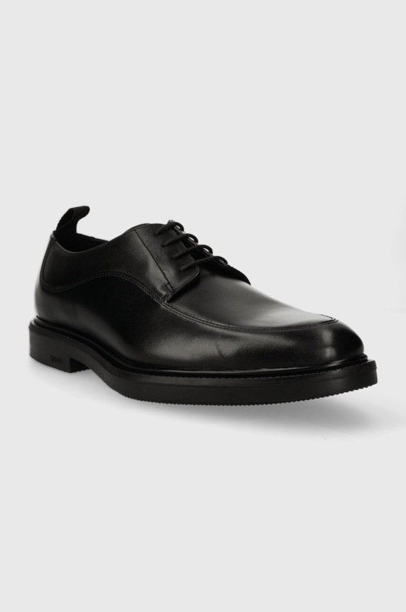 BOSS półbuty skórzane Larry 50511939.001 czarny SS24