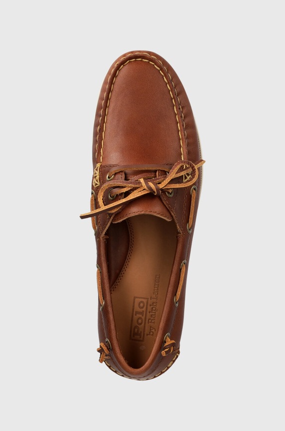 Kožne mokasinke Polo Ralph Lauren Merton Boat smeđa 803932996002.270