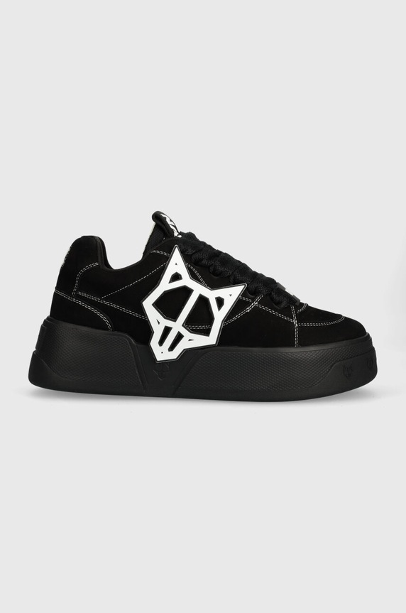 Naked Wolfe sneakers in camoscio Kosa bassa nero Kosa.Midnight.Black