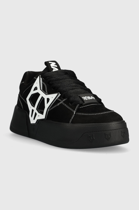 Naked Wolfe sneakers in camoscio Kosa Kosa.Midnight.Black nero AW25