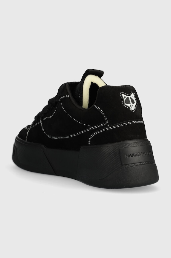 Scarpe Naked Wolfe sneakers in camoscio Kosa Kosa.Midnight.Black nero