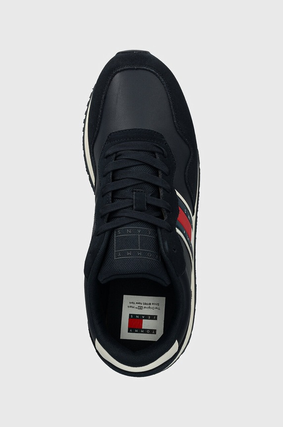 Tommy Jeans sneakersy skórzane TJM MODERN RUNNER granatowy EM0EM01316