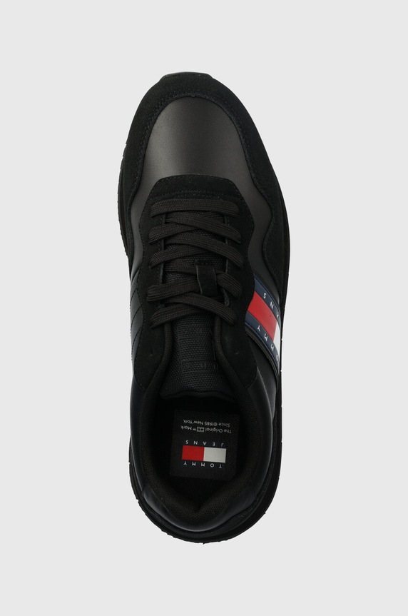 Tommy Jeans sneakersy skórzane TJM MODERN RUNNER czarny EM0EM01316
