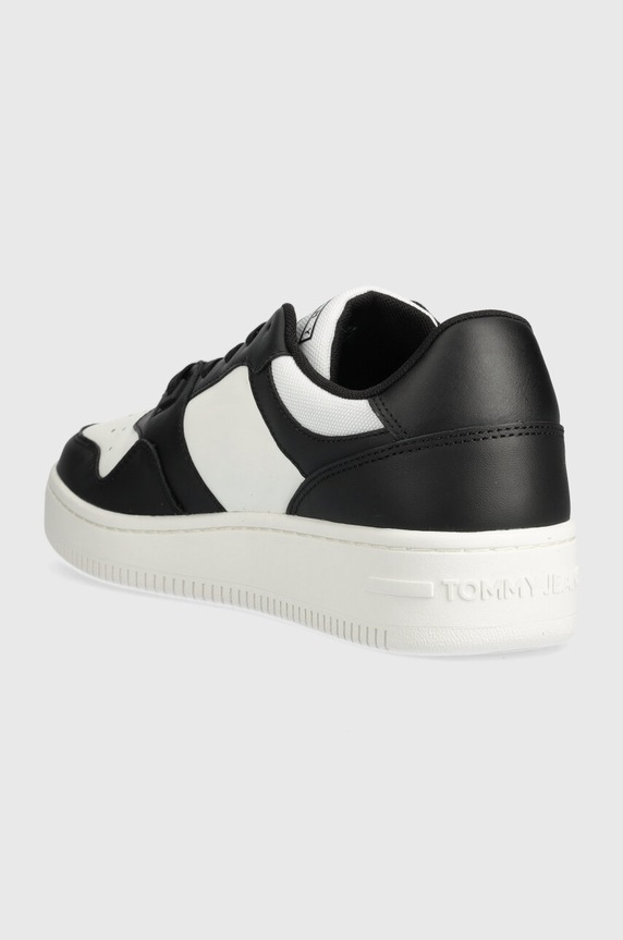 Obuwie Tommy Jeans sneakersy skórzane TJM RETRO BASKET ESS EM0EM01395 czarny