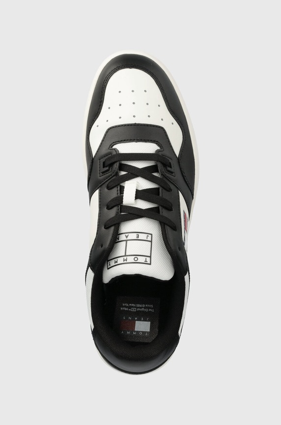 Tommy Jeans sneakersy skórzane TJM RETRO BASKET ESS czarny EM0EM01395