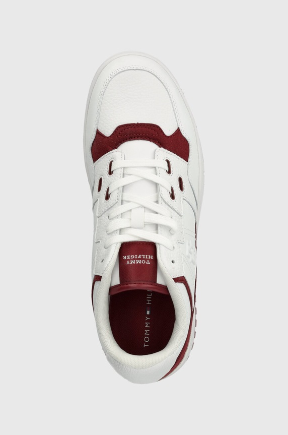 Tommy Hilfiger bőr sportcipő TH BASKET STREET LTH fehér FM0FM04874