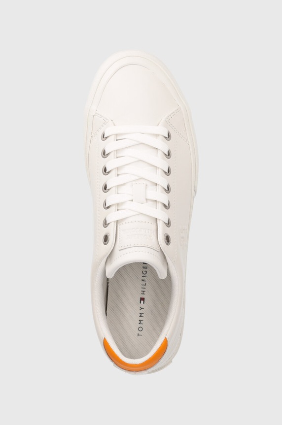 Kožené tenisky Tommy Hilfiger TH HI VULC STREET LOW LTH ESS bílá FM0FM04896