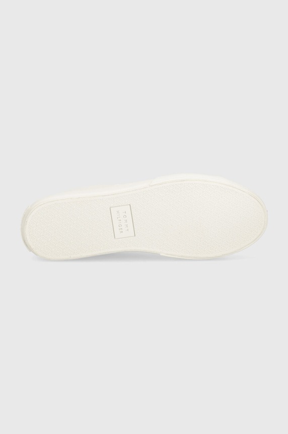 Kožené tenisky Tommy Hilfiger TH HI VULC STREET LOW LTH ESS FM0FM04896 bílá